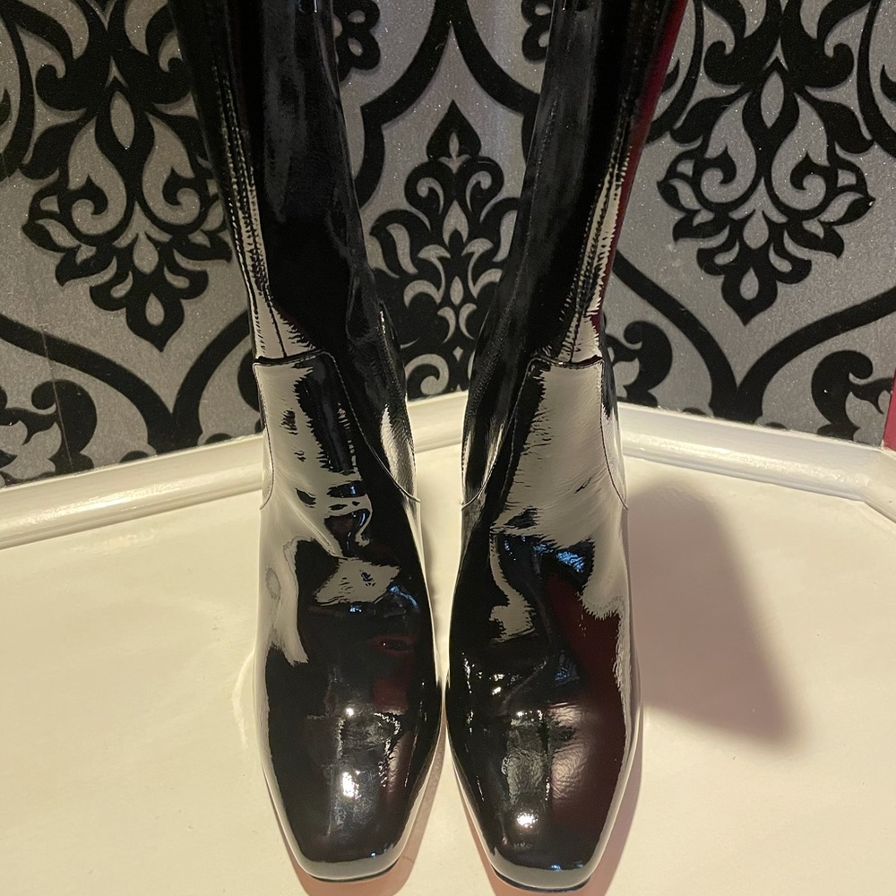 Halston Heritage Patent Leather Boots